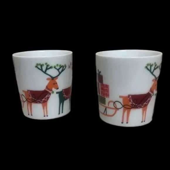 EUC Crate & Barrel 2014 Jen Bowers Christmas mugs - Picture 6 of 10